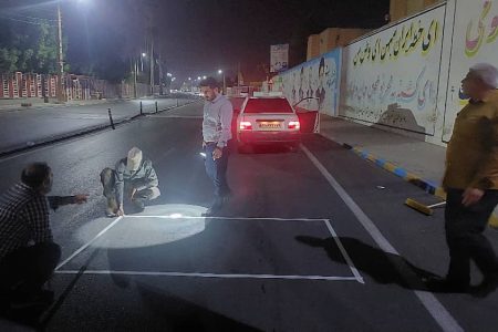 آغاز عملیات رنگ‌آمیزی علائم هشداردهنده و خط‌کشی پیاده‌روهای ورودی مدارس در مسجدسلیمان